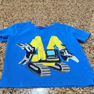 Mini Boden Blue Tee with Orange Trim